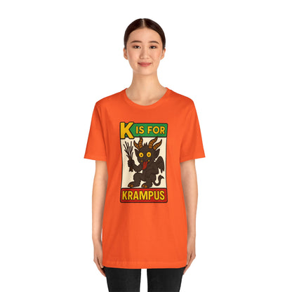 Krampus Alphabet Tee - "K is for Krampus" Holiday Graphic T-Shirt