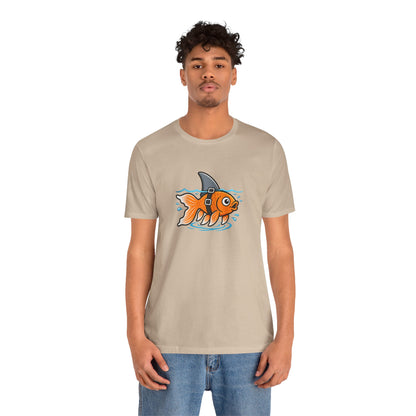 Goldfish Shark T-Shirt – Funny Fish Swimming  Graphic Tee