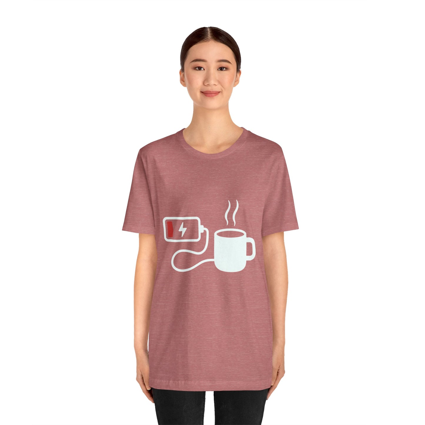 Low Battery Need Coffee Tee – Funny Caffeine Graphic T-Shirt