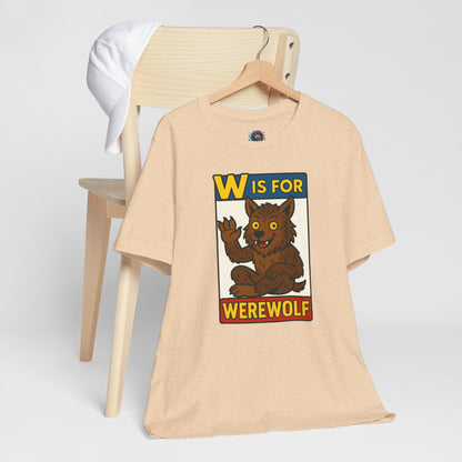 W Is for Werewolf T-Shirt – Cute Werewolf Shirt from Monster Alphabet