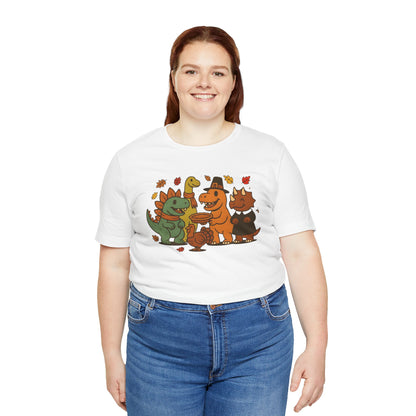 Thanksgiving Dinosaur T-Shirt – Funny Dino Thanksgiving Tee