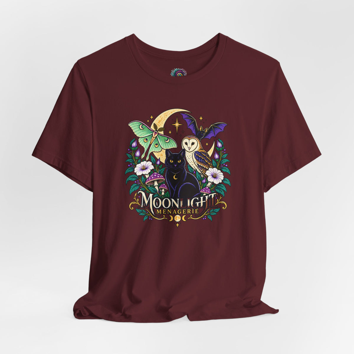 Moonlight Menagerie T-Shirt – Witchy Nocturnal Animals Tee