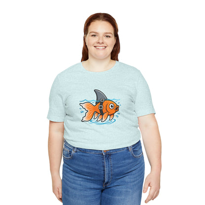 Goldfish Shark T-Shirt – Funny Fish Swimming  Graphic Tee