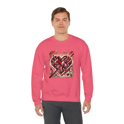 Cubist Heart Sweatshirt – Modern Art Valentine's Day Pullover