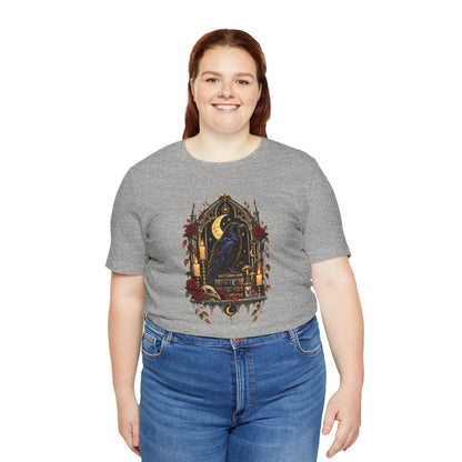 Raven’s Reliquary Tee – Gothic Moonlit Raven T-shirt