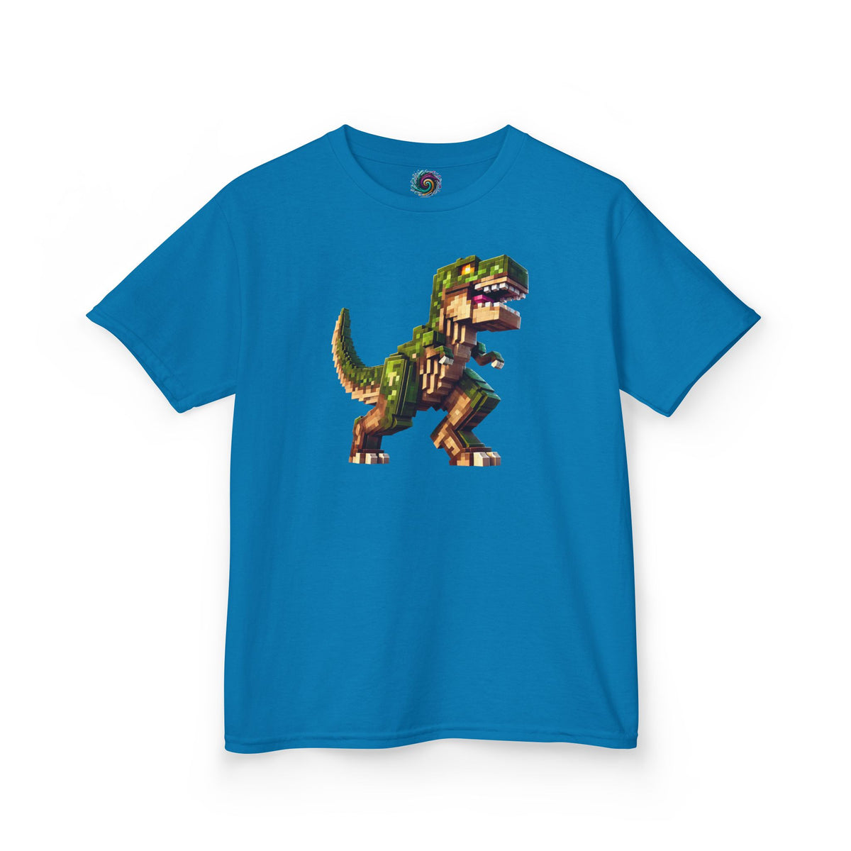 Pixel Dinosaur Kids T-Shirt – Retro Pixel T-Rex Gamer Tee