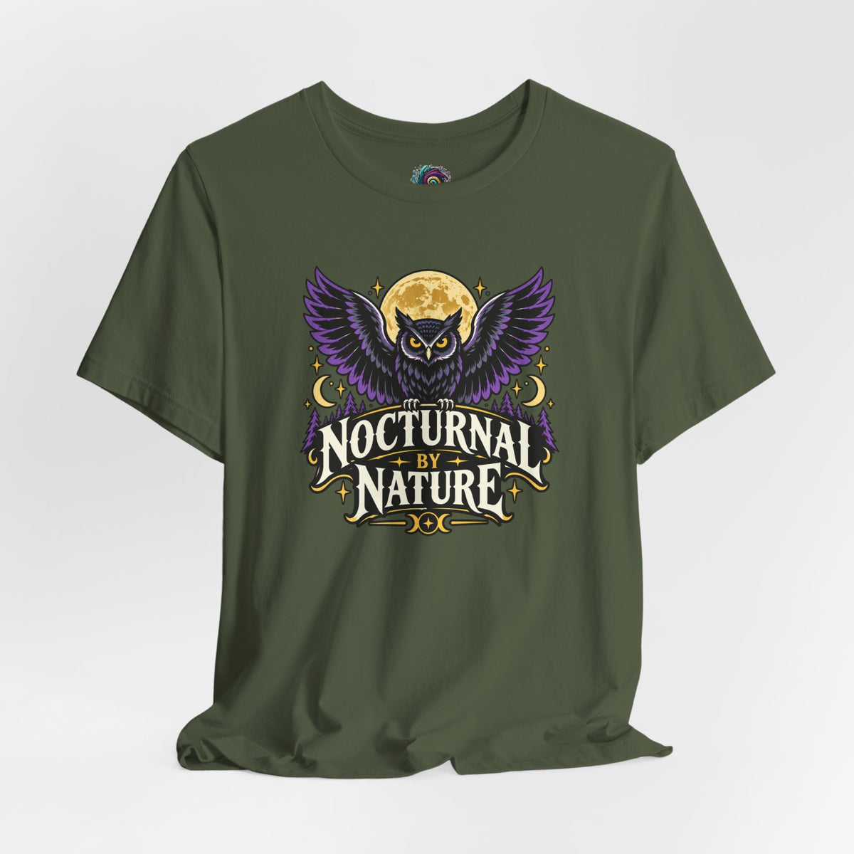 Nocturnal by Nature T-Shirt – Moonlit Owl Graphic Tee