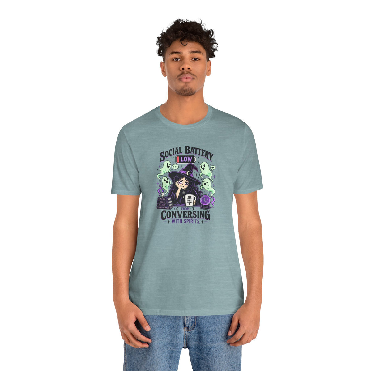 Social Battery Low From Conversing With Spirits T-Shirt