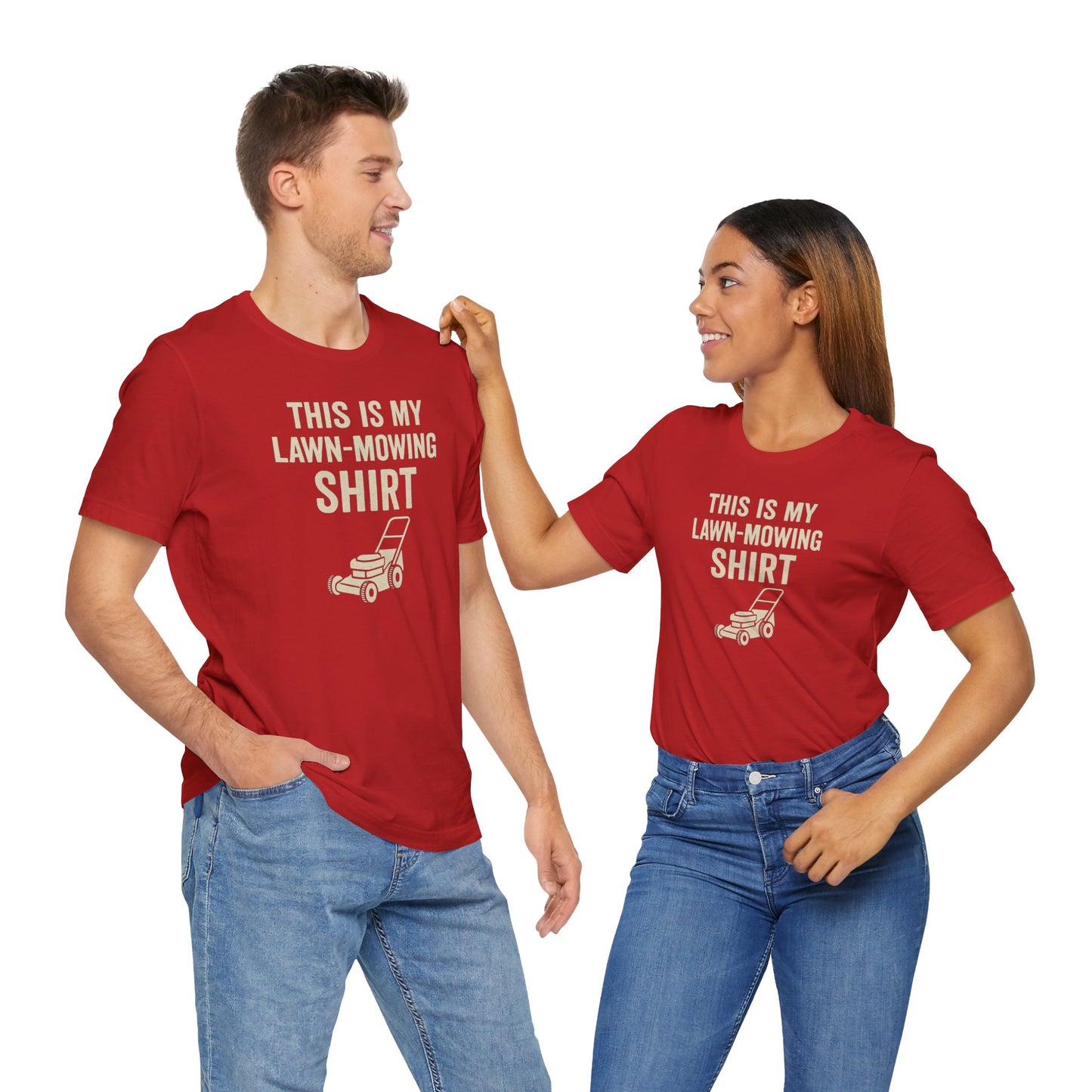 Lawn Mowing Tee – Funny Shirt Summer Yard Work T-shirt with Mower Graphic