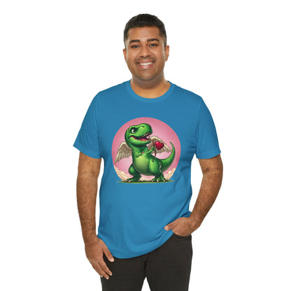 Cupidsaurus Rex T-Shirt – Funny Dinosaur Cupid Valentine’s Day Tee