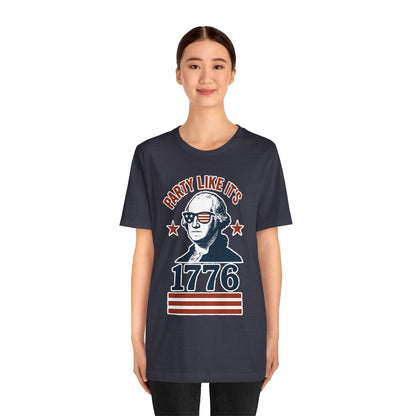 Party Like It's 1776 T-Shirt – Funny 4th of July Tee with George Washington Graphic - WhimSpin - https://whimspin.com