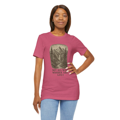 Not All Who Wander Are Lost T-Shirt – Tolkien Travel Tee for Nature Lovers