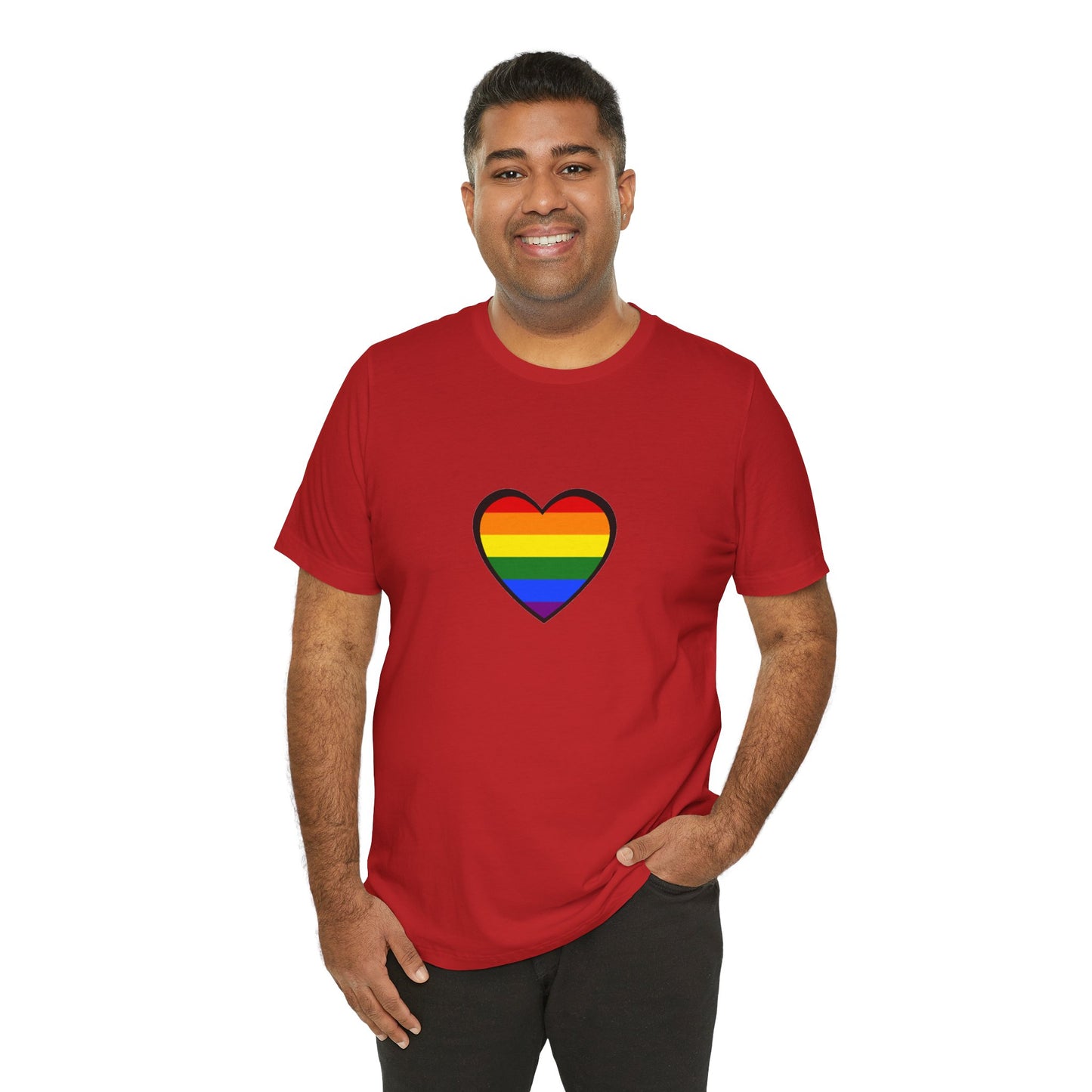 Pride Heart Flag T-Shirt – Rainbow Heart LGBTQ+ Equality Tee