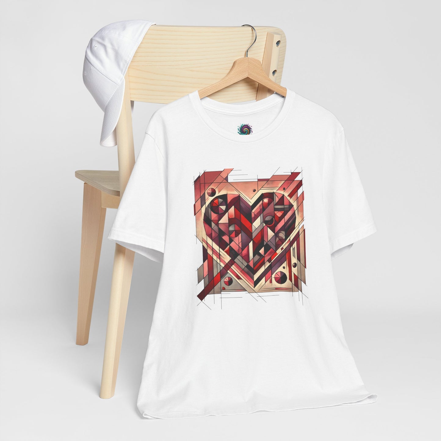 Cubist Heart T-Shirt – Modern Art Valentine's Day Graphic Tee