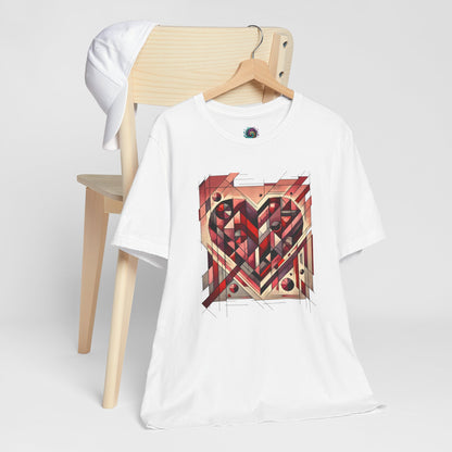 Cubist Heart T-Shirt – Modern Art Valentine's Day Graphic Tee