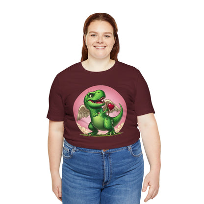 Cupidsaurus Rex T-Shirt – Funny Dinosaur Cupid Valentine’s Day Tee