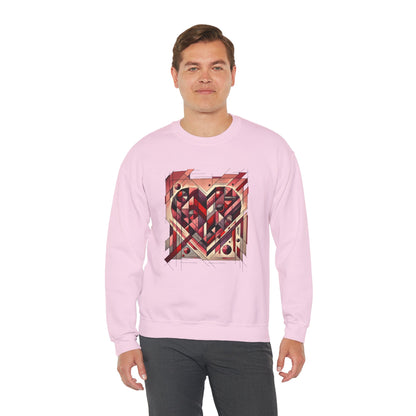 Cubist Heart Sweatshirt – Modern Art Valentine's Day Pullover