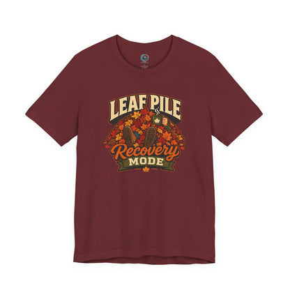 Leaf Pile Recovery Mode T-Shirt – Funny Fall Leaves Tee
