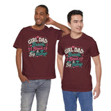 Purple Girl Dad t-shirt with front graphic 