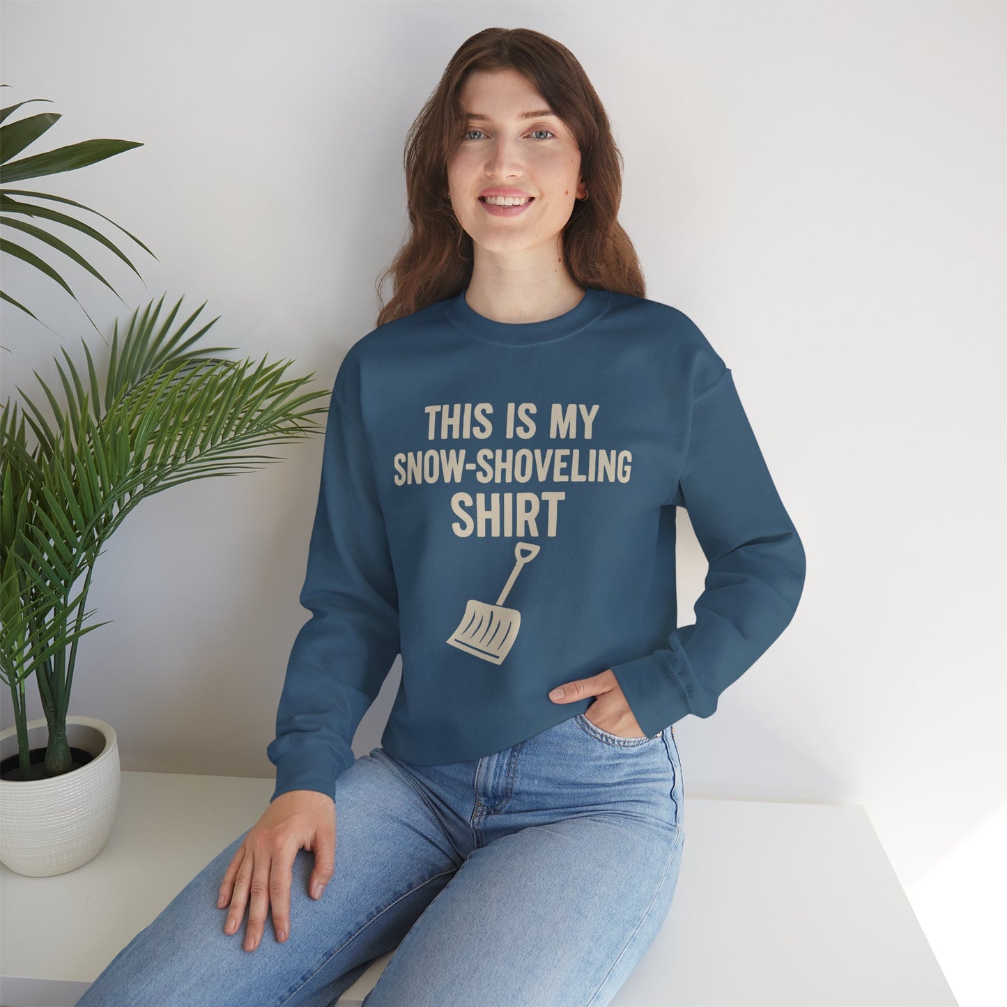 This Is My Snow-Shoveling Shirt – Funny Winter Chore Sweatshirt