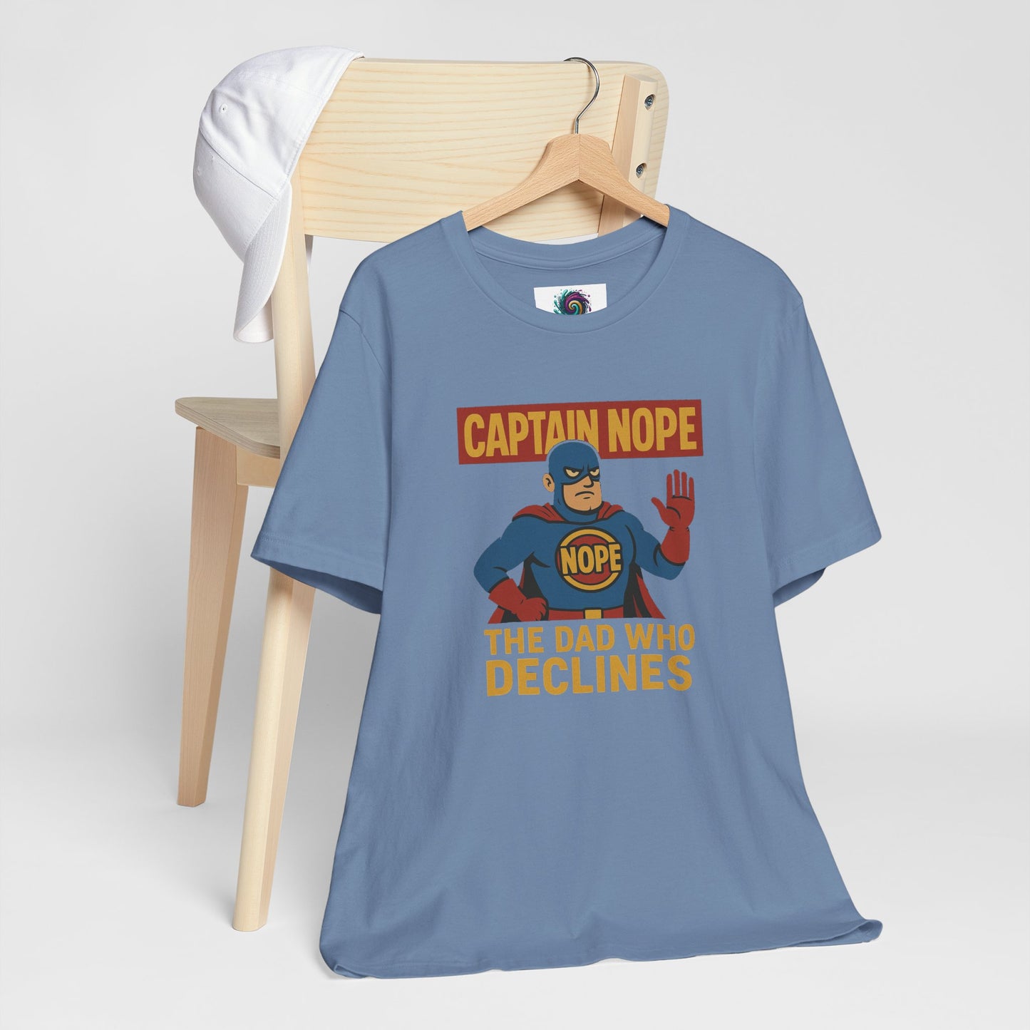 Captain Nope Dad T-Shirt – Funny Superhero Tee for Father Figures