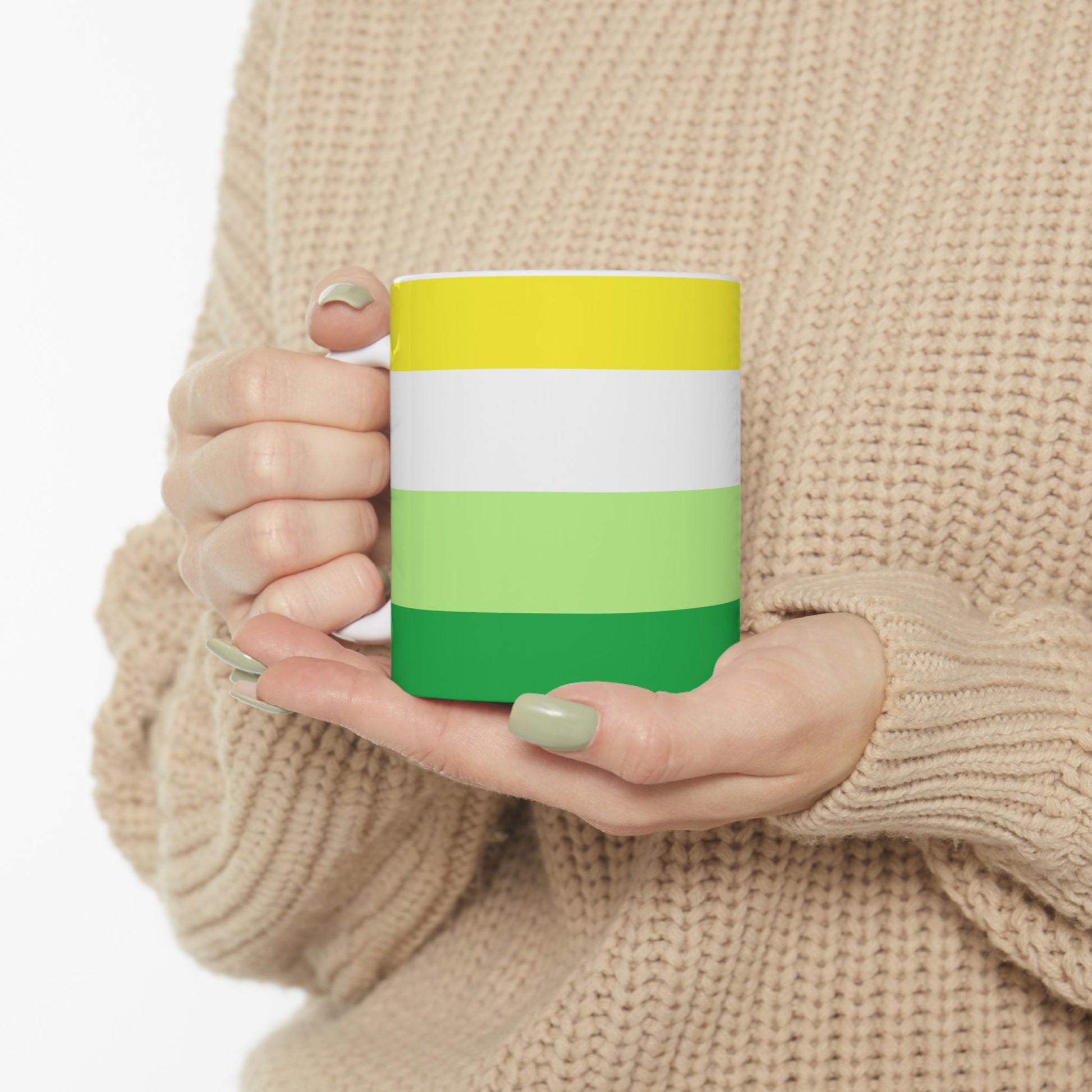 Gender Neutral Pride Flag Cup – Vibrant Identity Coffee Mug - WhimSpin - https://whimspin.com