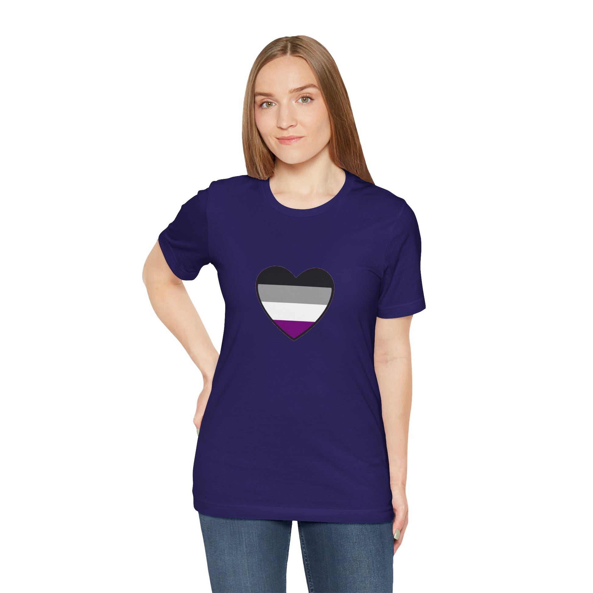 Asexual Pride Flag Heart T-Shirt – Ace Flag LGBTQ+ Graphic Tee - WhimSpin - https://whimspin.com