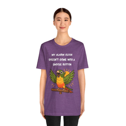 Funny Parrot Tee | Cute Animal Graphic T-Shirt, My Alarm Clock Doesn't Come With a Snooze Button, Gift for Bird Lovers, Humorous [...]