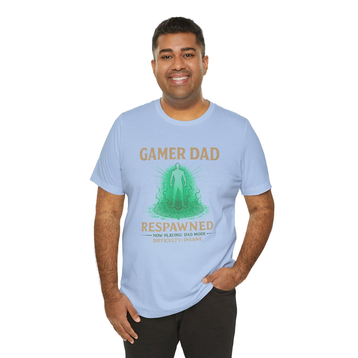 Gamer Dad Respawned T-Shirt – Funny New Fatherhood Gaming Tee