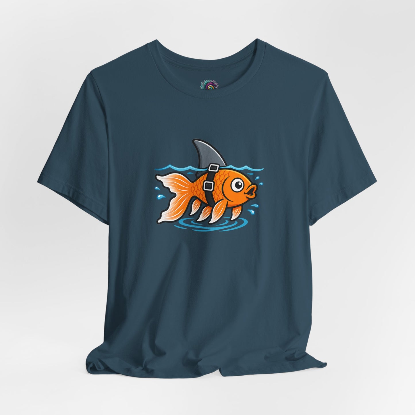 Goldfish Shark T-Shirt – Funny Fish Swimming  Graphic Tee