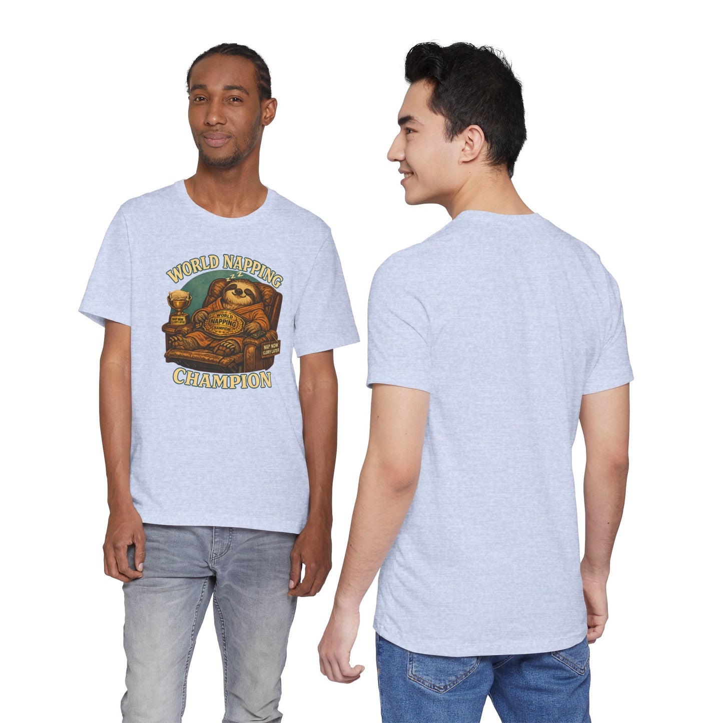 World Napping Champion T-Shirt – Funny Sloth Nap Tee