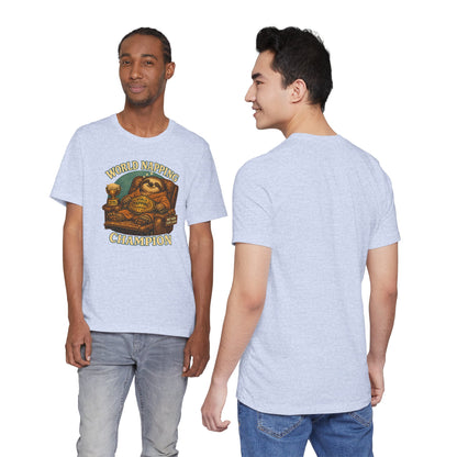 World Napping Champion T-Shirt – Funny Sloth Nap Tee