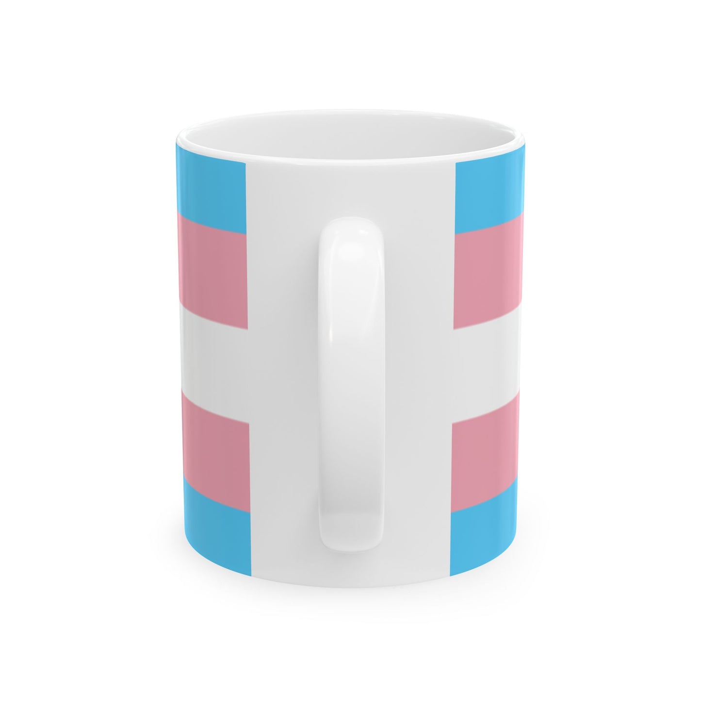 Transgender Pride Flag Cup – Blue, Pink & White LGBTQ+ Ceramic Mug