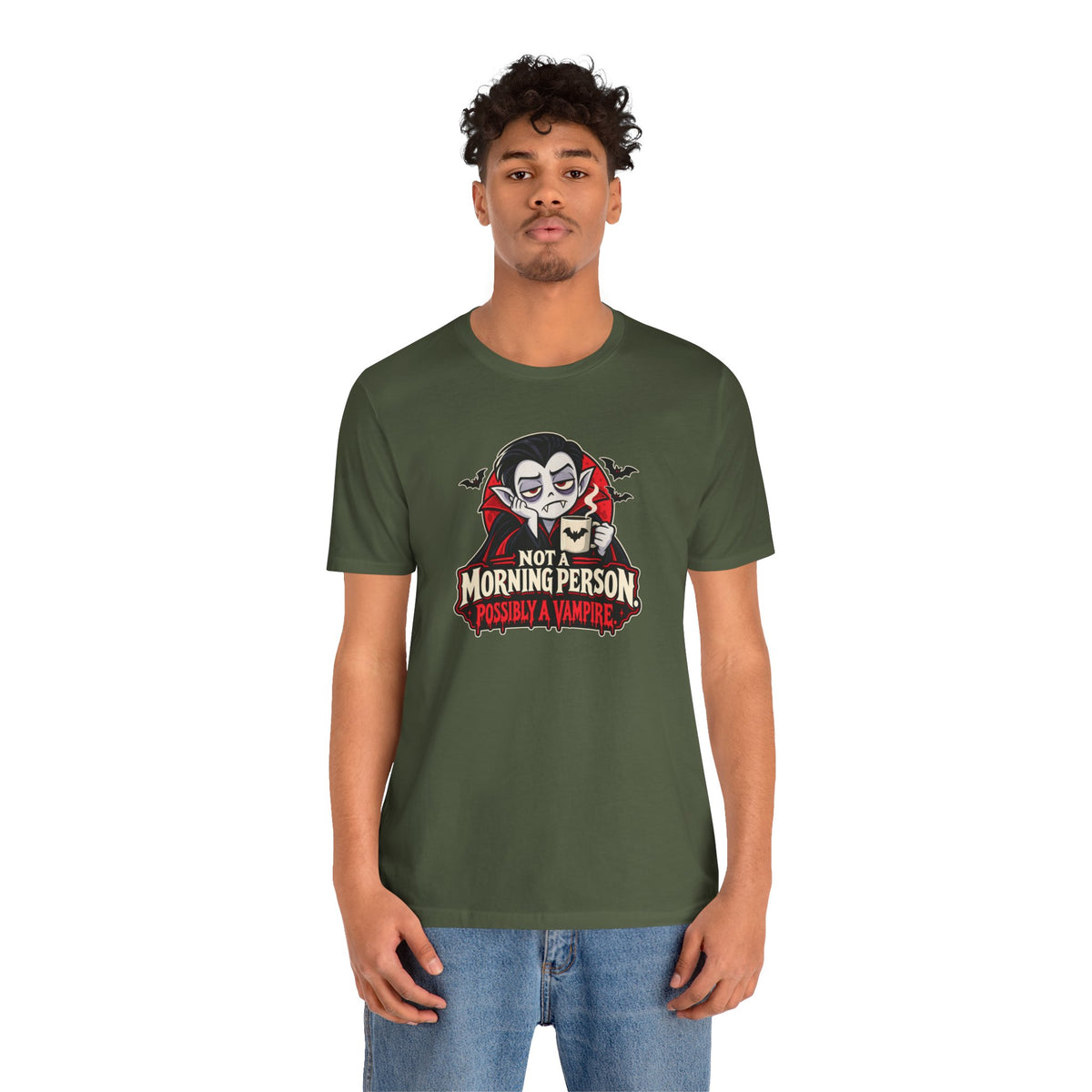 Not a Morning Person Possibly a Vampire T-Shirt – Funny Halloween Tee