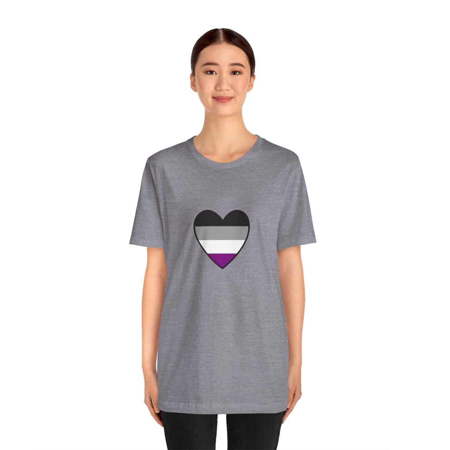 Asexual Pride Flag Heart T-Shirt – Ace Flag LGBTQ+ Graphic Tee