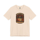 Soft cream crew-neck T-shirt with Pumpkin Spice Elixir front graphic