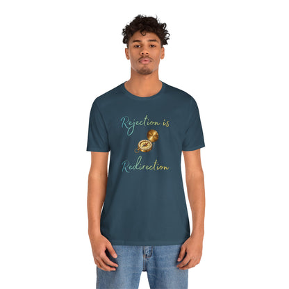 Rejection Is Redirection T-Shirt – Motivational Compass Quote Tee