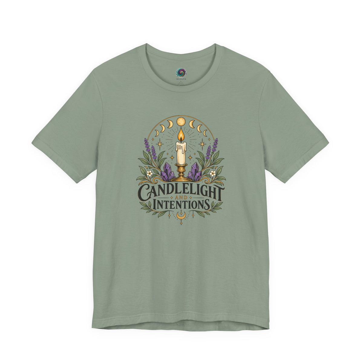 Candlelight and Intentions T-Shirt – Witchy Celestial Tee