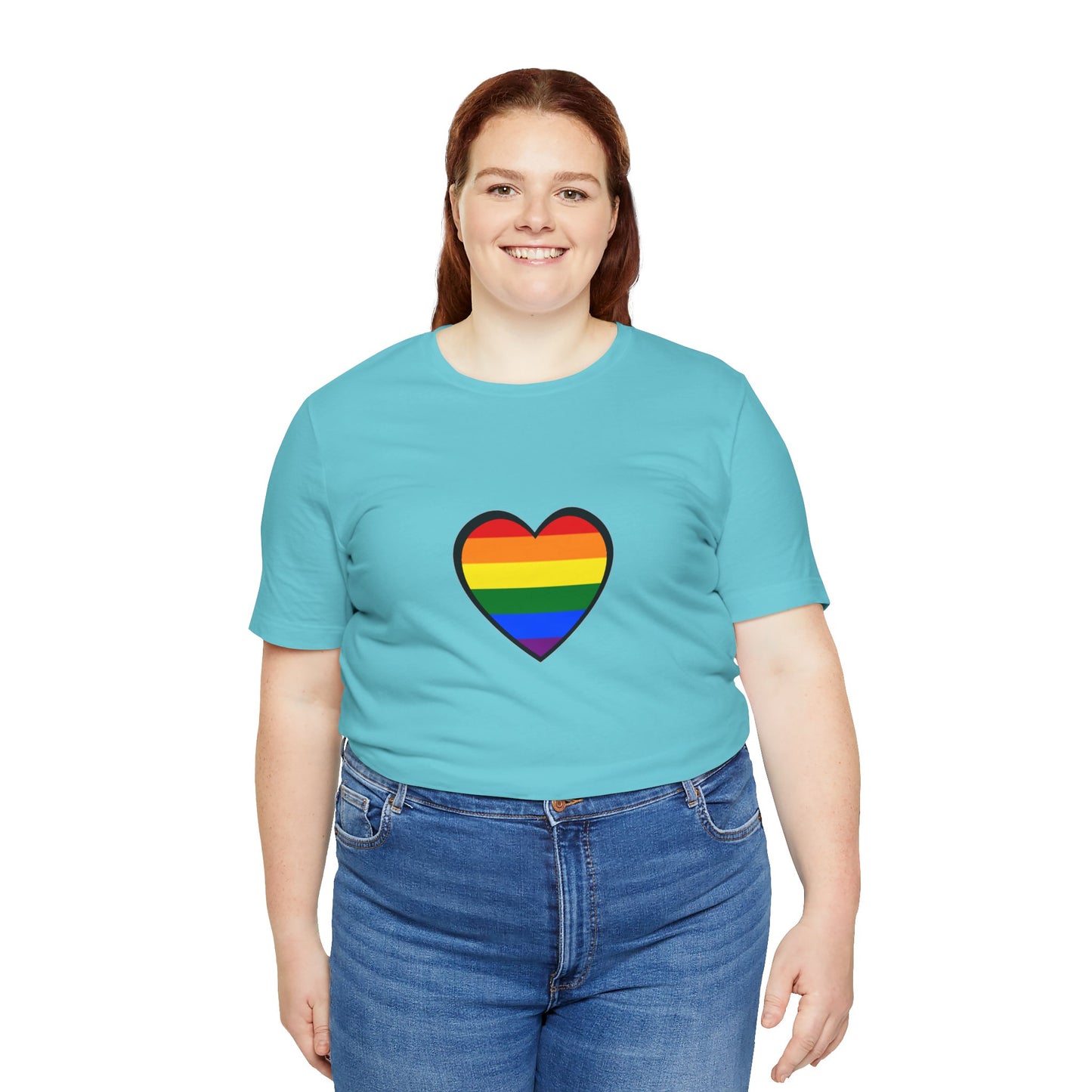 Pride Heart Flag T-Shirt – Rainbow Heart LGBTQ+ Equality Tee