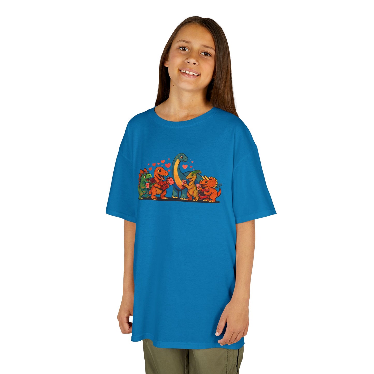 Kids Dinosaur Valentines T-Shirt – Cute Valentine’s Day Dino Tee