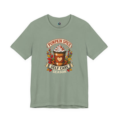Pumpkin Spice Self Care Season T-Shirt – Funny Fall Coffee Tee
