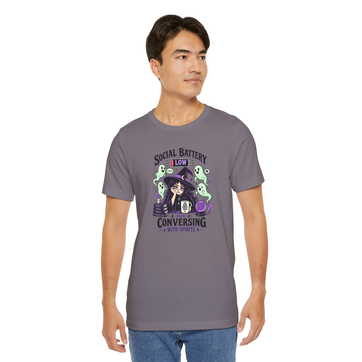 Social Battery Low From Conversing With Spirits T-Shirt