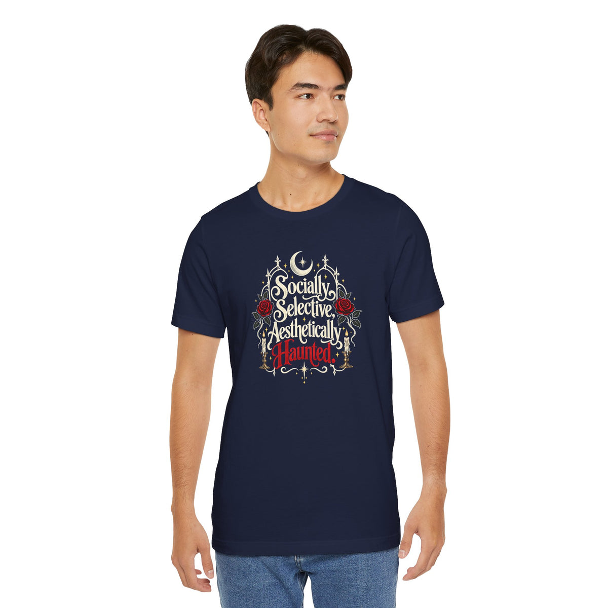 Socially Selective Aesthetically Haunted T-shirt - Gothic Humor Tee