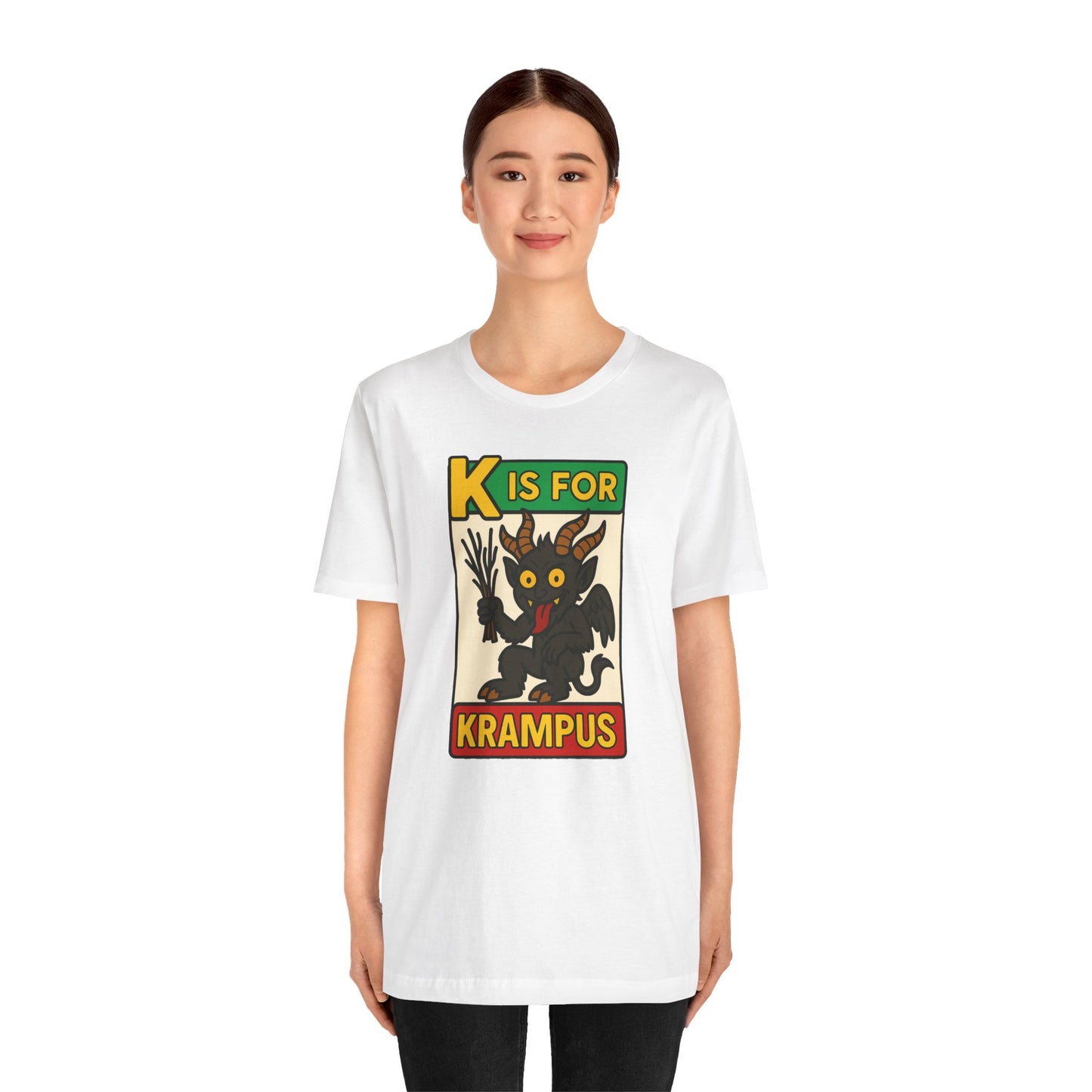 Krampus Alphabet Tee - "K is for Krampus" Holiday Graphic T-Shirt