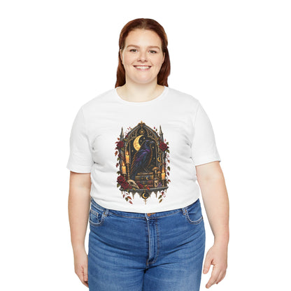 Raven’s Reliquary Tee – Gothic Moonlit Raven T-shirt