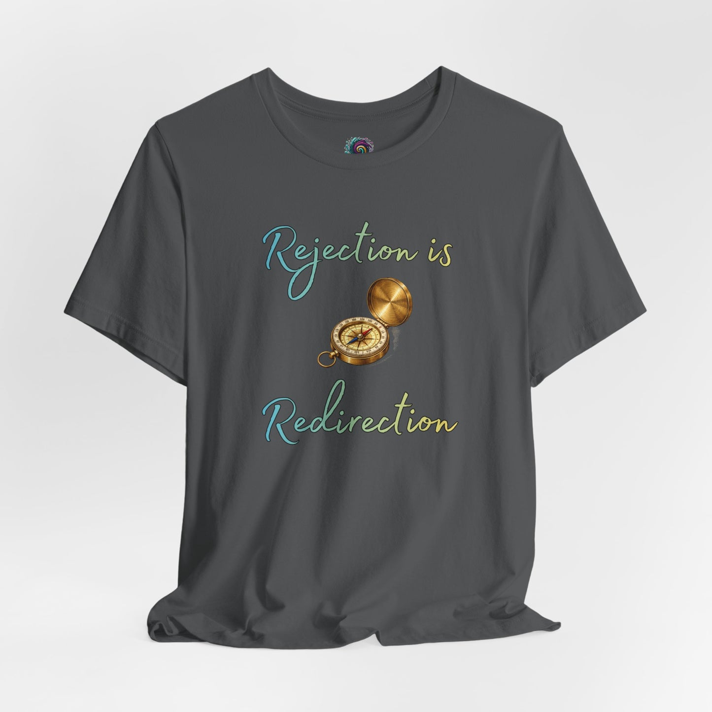 Rejection Is Redirection T-Shirt – Motivational Compass Quote Tee