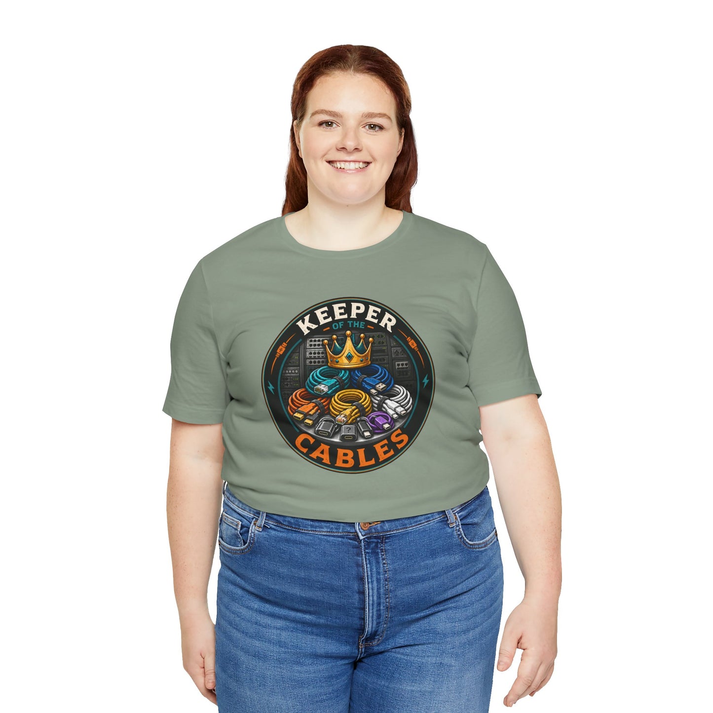 Keeper of the Cables T-Shirt – Funny Tech Dad Cable Tee