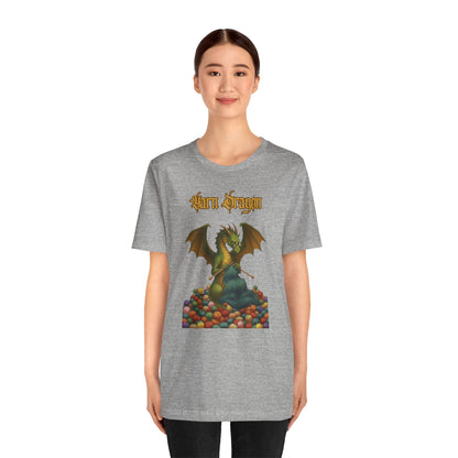 Yarn Dragon T-Shirt – Funny Knitting Dragon Shirt for Yarn Lovers