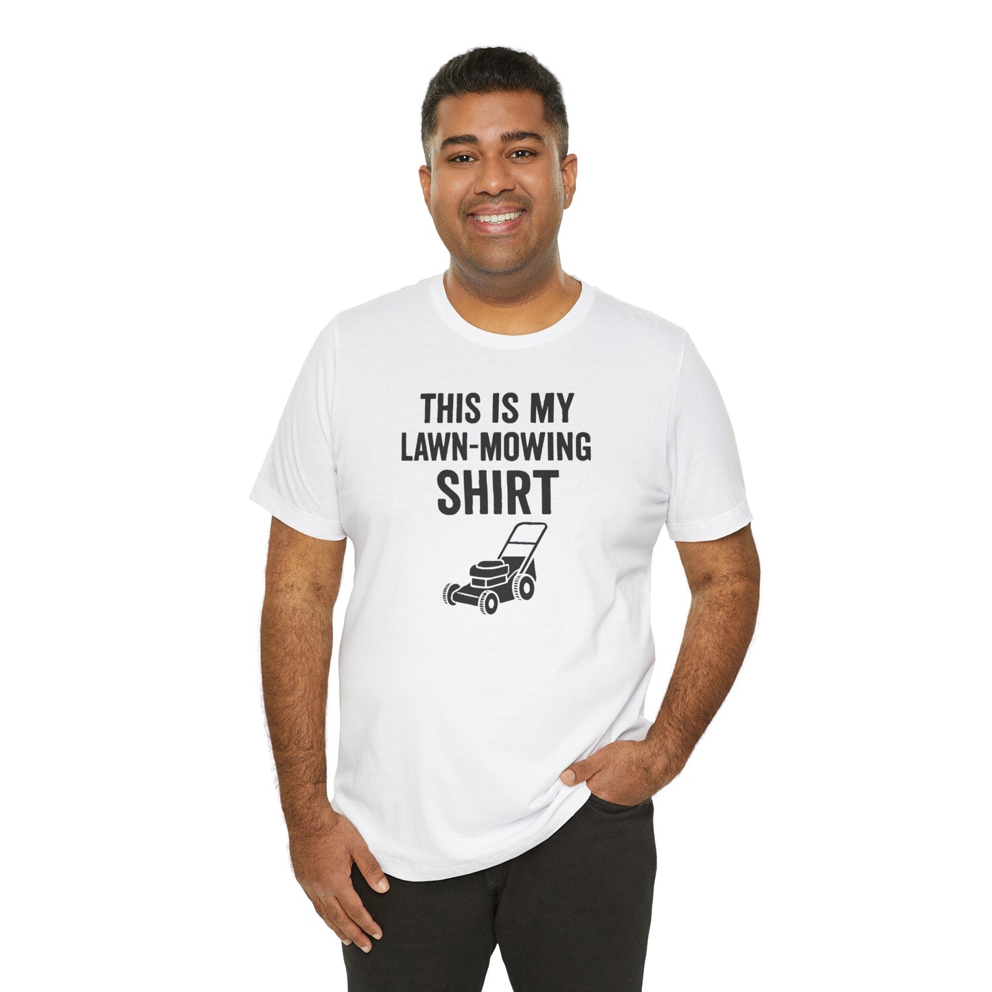 Lawn Mowing Tee – Funny Shirt Summer Yard Work T-shirt with Mower Graphic