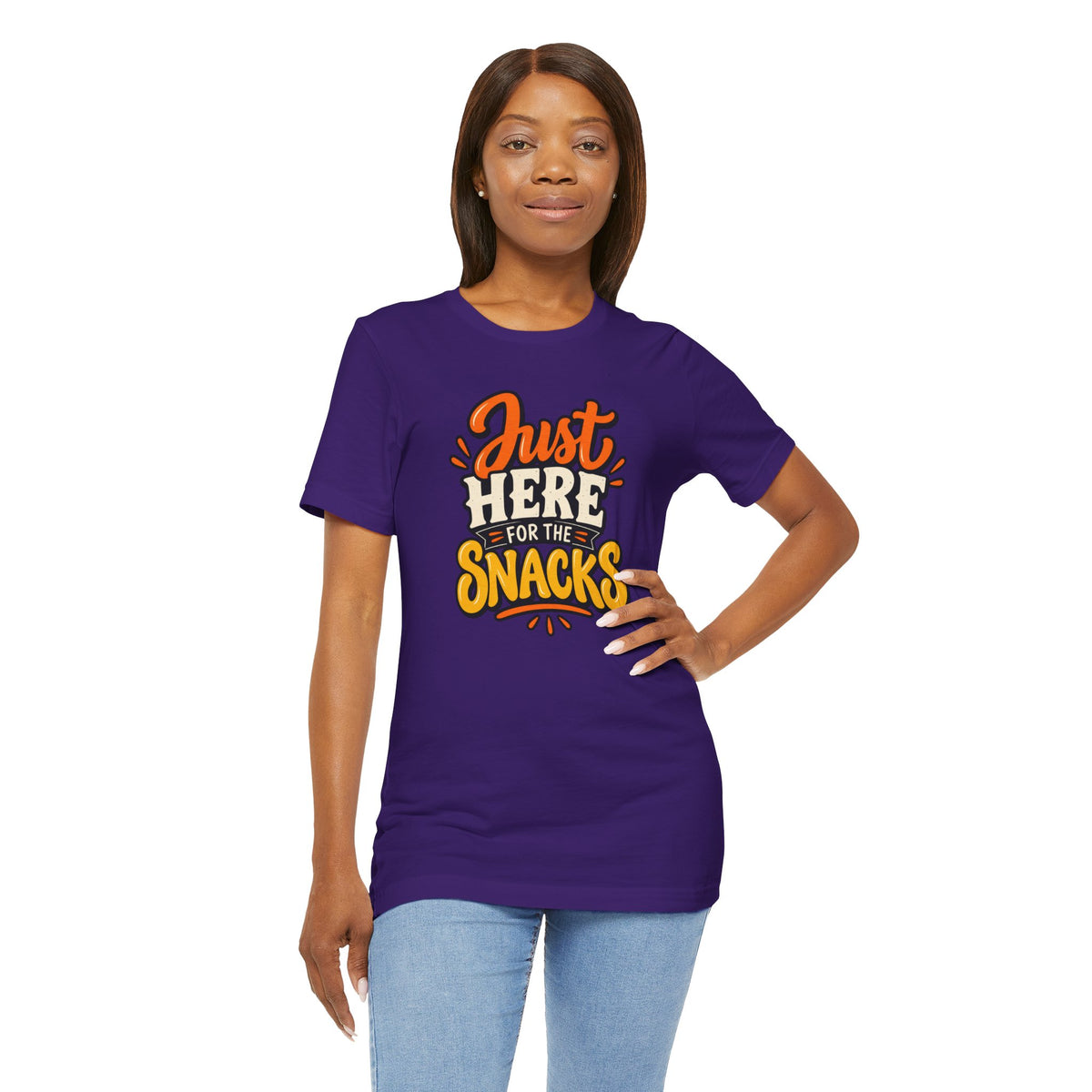 Just Here for the Snacks T-Shirt – Funny Halloween Foodie Tee